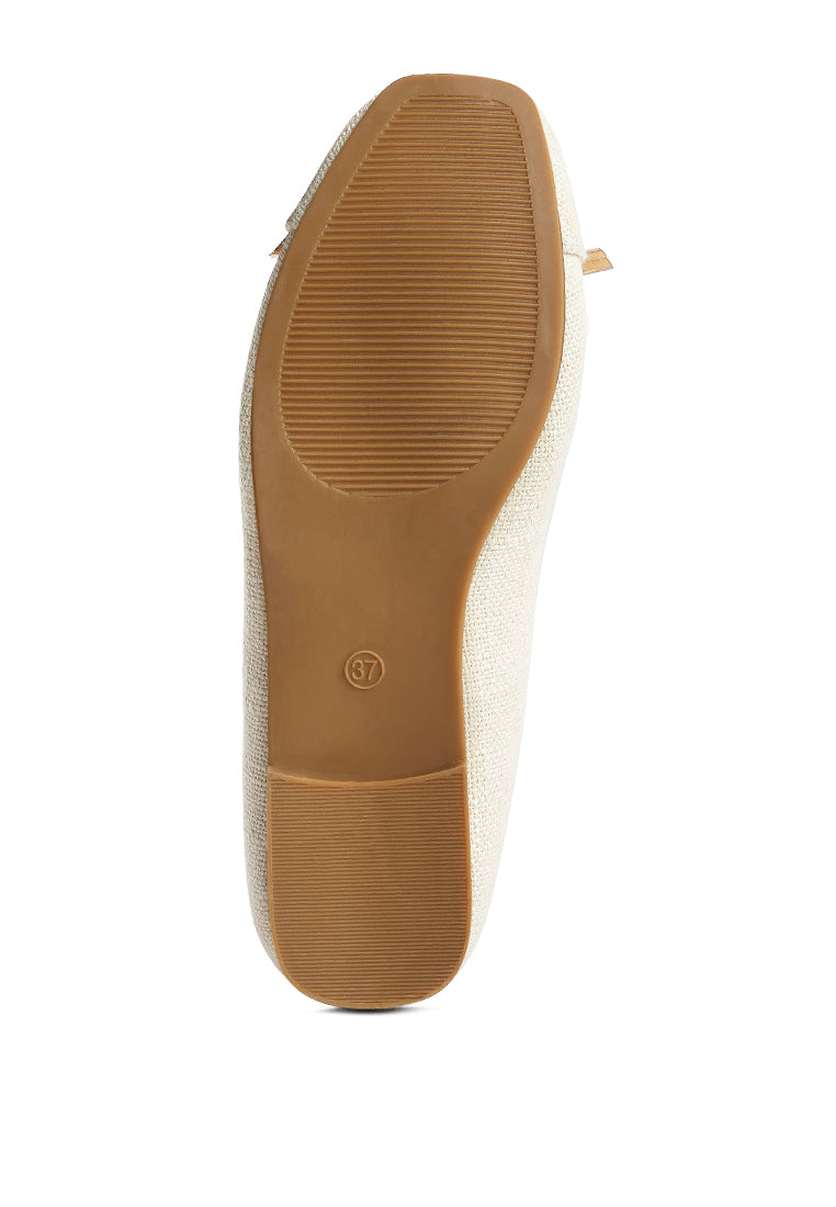 Moi Metallic Embellished Ballerina Flats