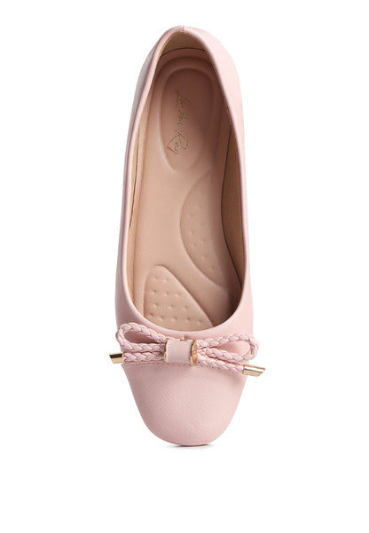 Moi Metallic Embellished Ballerina Flats