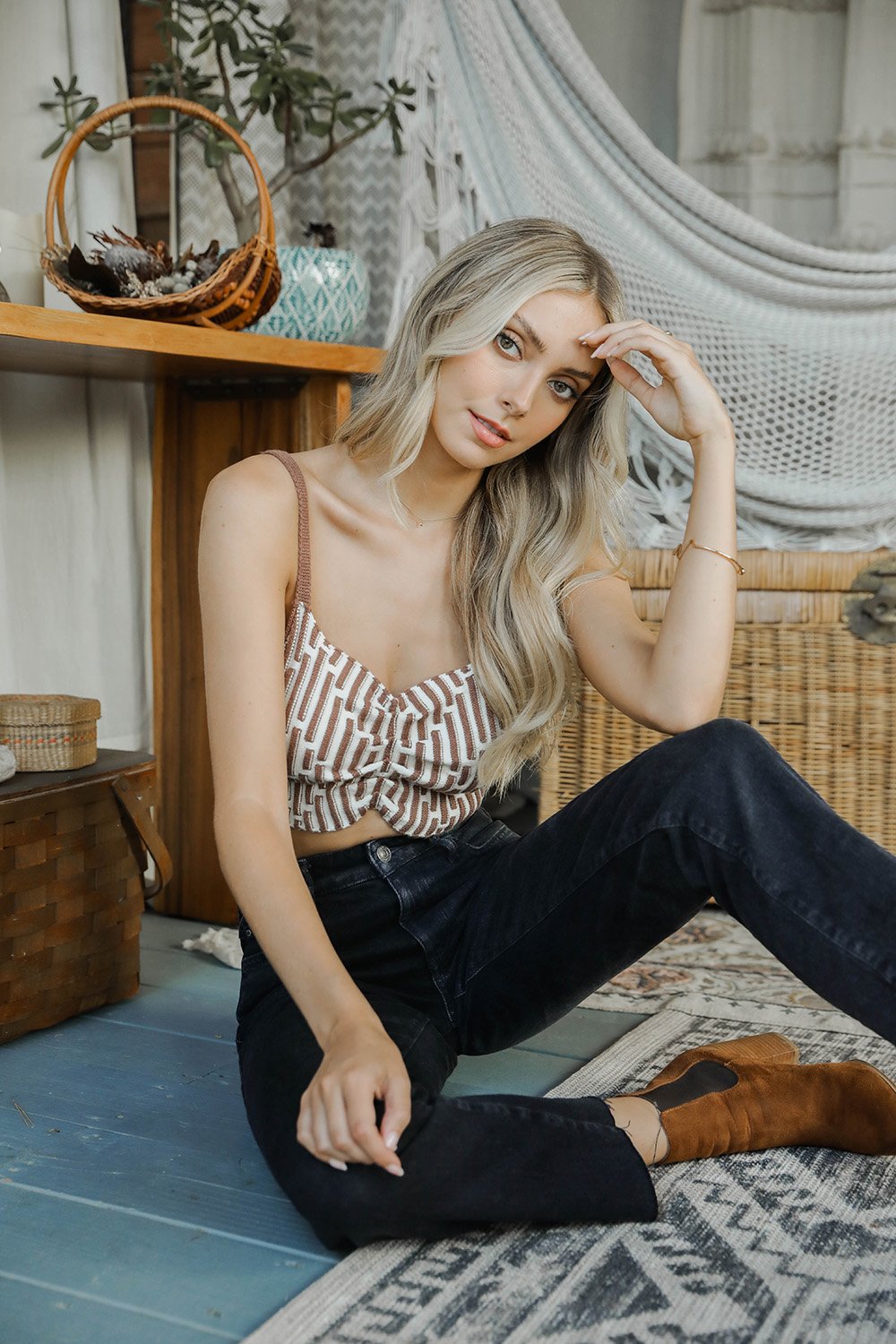Peri Chic Mod Lines Contour Brami Top