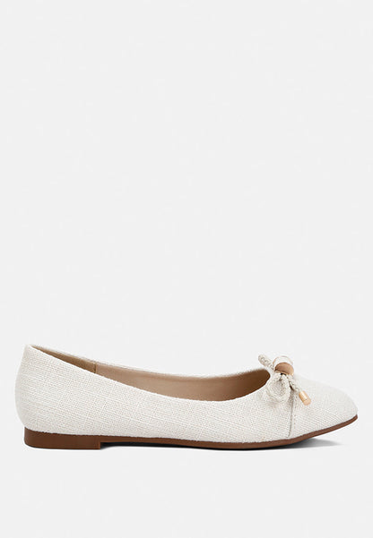 Moi Metallic Embellished Ballerina Flats