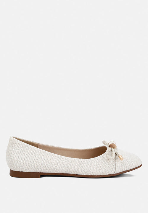 Moi Metallic Embellished Ballerina Flats