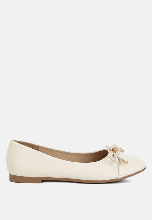 Moi Metallic Embellished Ballerina Flats