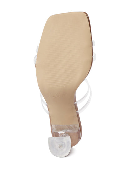 Nightfall Clear Spool Heel Sandal