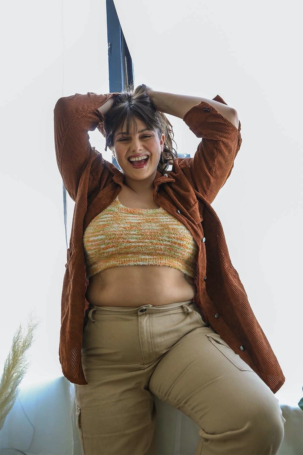 Joyce Plus Cozy Knit Lounge Crop