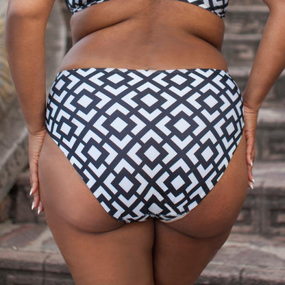 Sasha Fox Aztec High Waist Bikini Bottom
