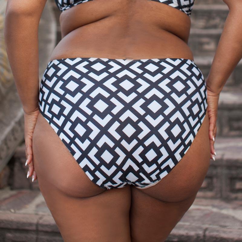 Sasha Fox Aztec High Waist Bikini Bottom
