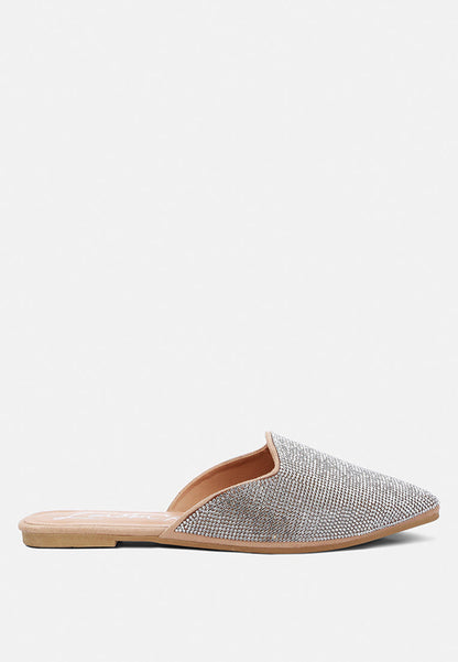 Mulan Rayen Rhinestones Embellished Mules
