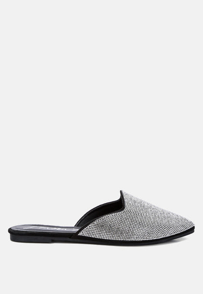 Mulan Rayen Rhinestones Embellished Mules