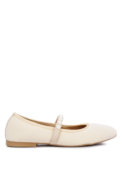 Sassie Pearl Embellished Ballerina Flats