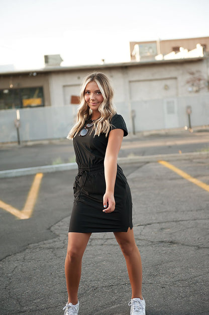 Lacy Downtown Dress in Black