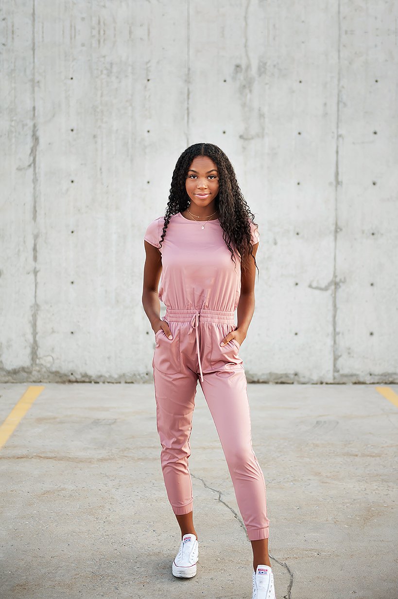 Danica Johnson Spirit Jumpsuit in Pink Lemonade